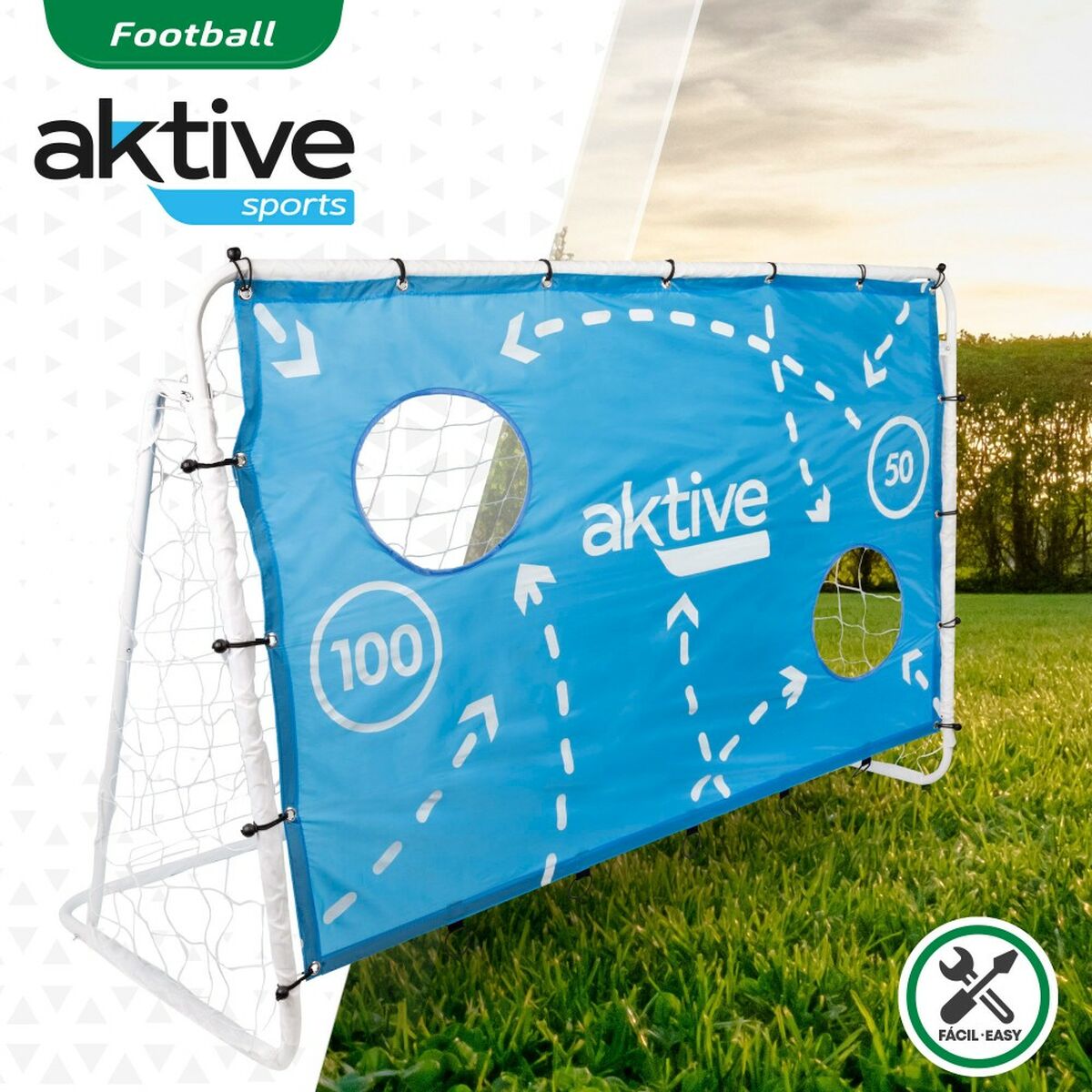 Fotballmål Aktive 182 x 91 x 122 cm